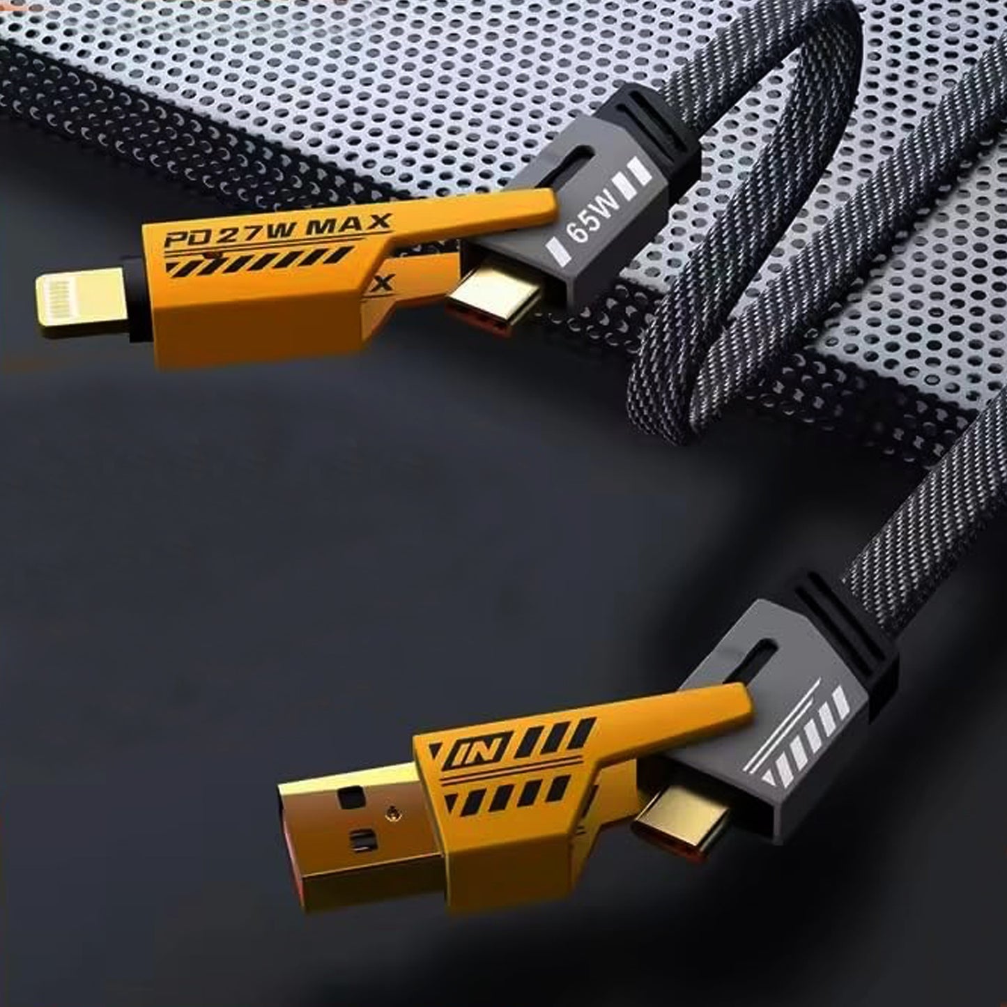 4 IN 1 ONE ULTRA FAST CHARGING & DATA TRANSFER CABLE